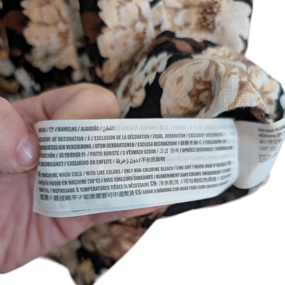 Abercrombie Linen Blend Floral Print Mini Shift Dress Medium TALL - Picture 7 of 13